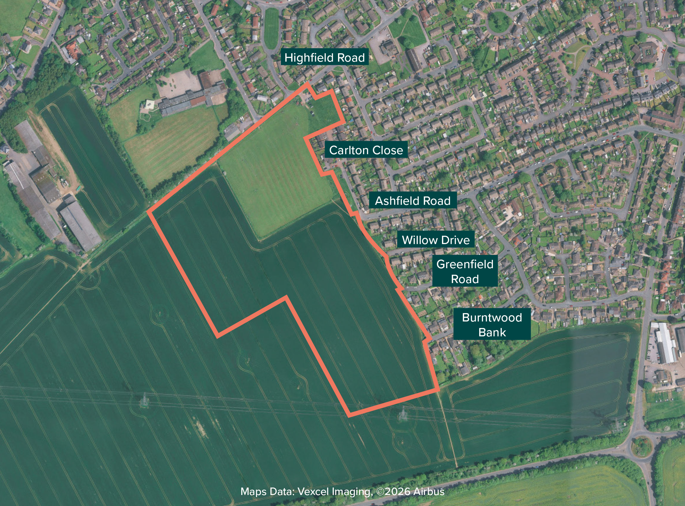 aerial photograph of the site